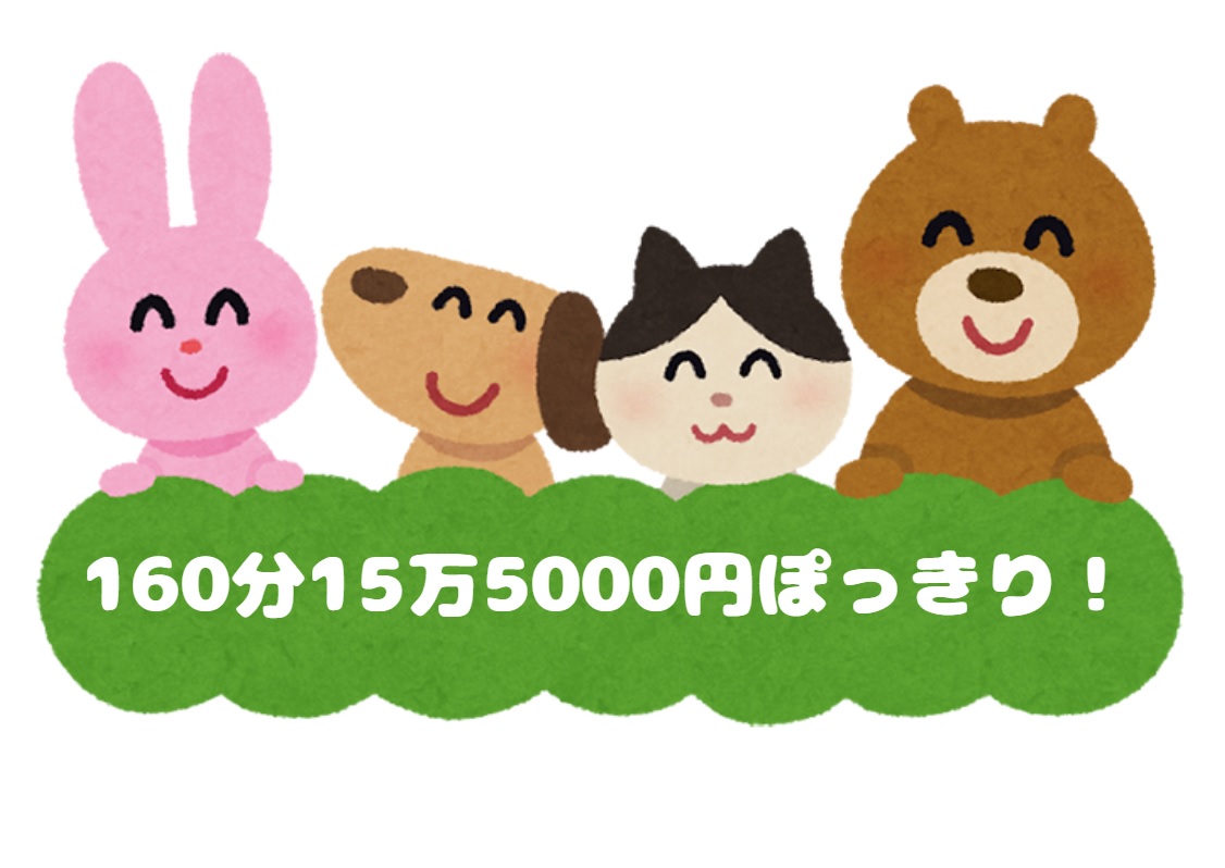 160分15万5000円 予約3年待ち