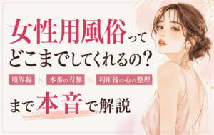 女性用風俗ってどこまでしてくれるの？境界線・本番・利用後の心の整理まで本音で解説