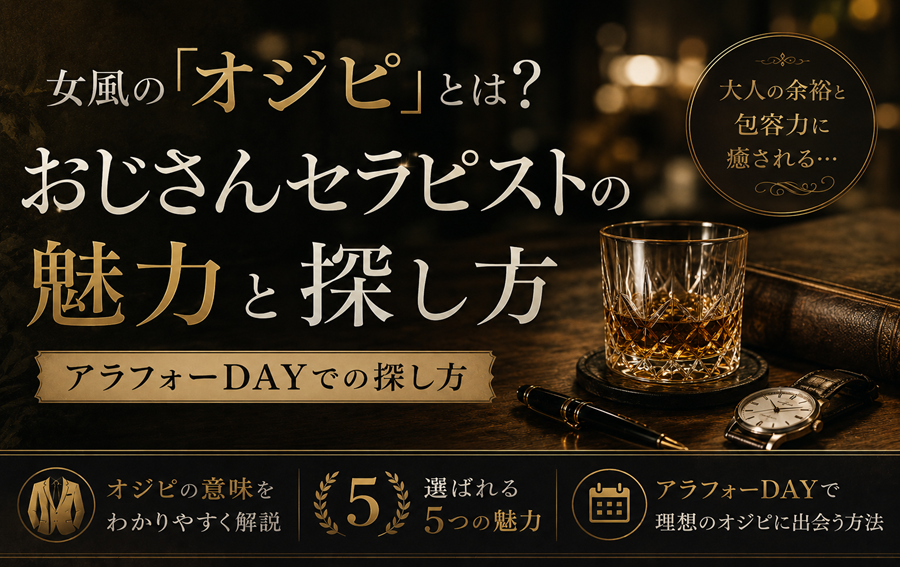 女風の「オジピ」とは？おじさんセラピストの魅力とアラフォーDAYでの探し方