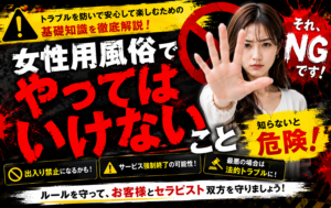 女性用風俗でやってはいけないこと｜トラブル防止のための基礎知識