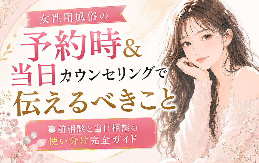 女性用風俗の予約時＆当日カウンセリングで伝えるべきこと｜事前相談と当日相談の使い分け完全ガイド