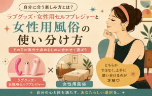 ラブグッズ・女性用セルフプレジャーと女性用風俗の使い分け方｜自分に合う楽しみ方とは