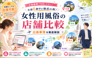 女性用風俗の店舗比較｜札幌・仙台・東京・名古屋・大阪・福岡の傾向と「出張」事情を徹底解説