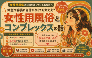 体型や容姿に自信がなくても大丈夫?女性用風俗とコンプレックスの話
