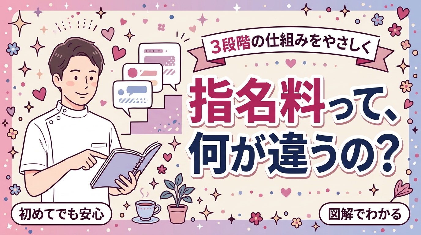 女性用風俗の指名料の仕組み｜3段階の料金を図解でやさしく解説