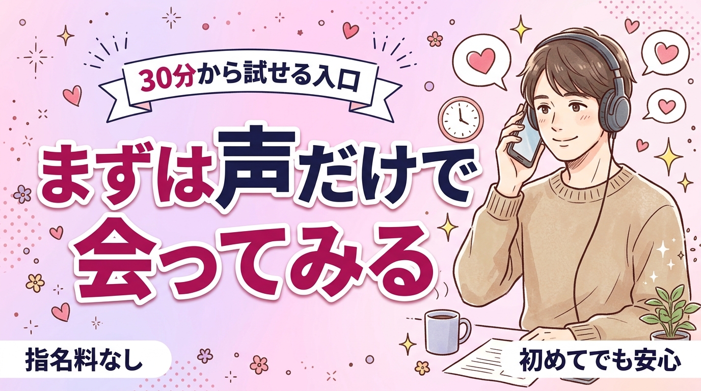 女風の通話コースは指名料なし｜最低30分から試せる入口