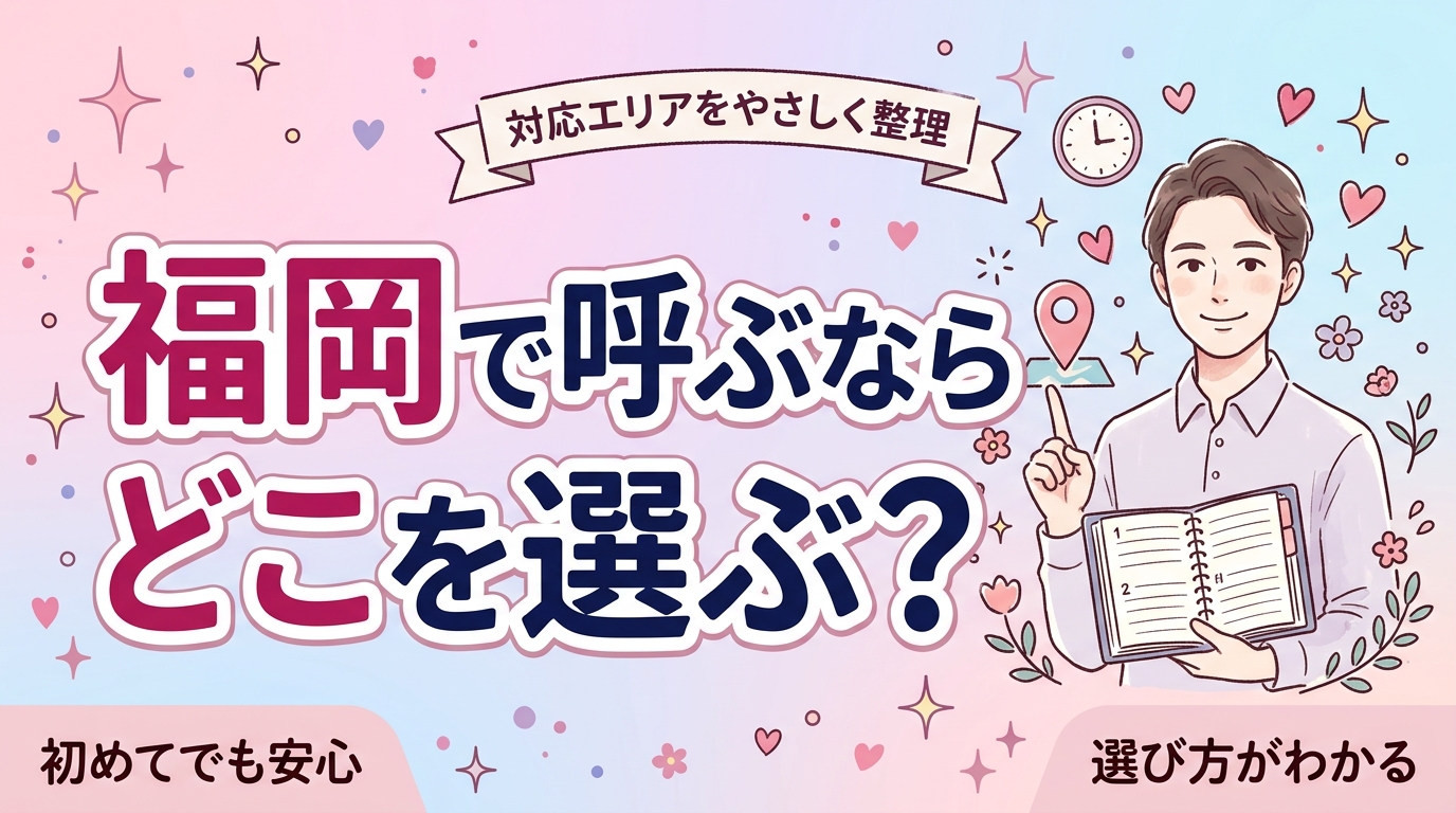 福岡で女性用風俗を使いたい人へ｜対応エリアと3つの選択肢