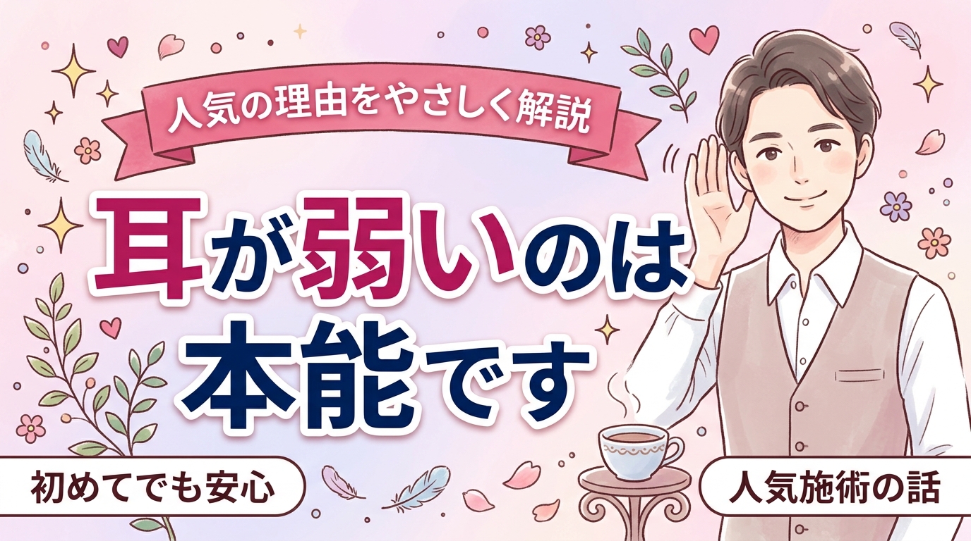 耳責め・耳舐めはなぜ効く？女風で人気の施術を徹底解説