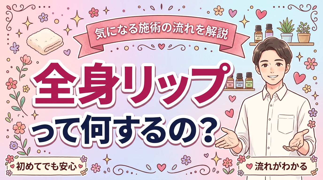全身リップとは？意味・施術の流れを女性用風俗で解説