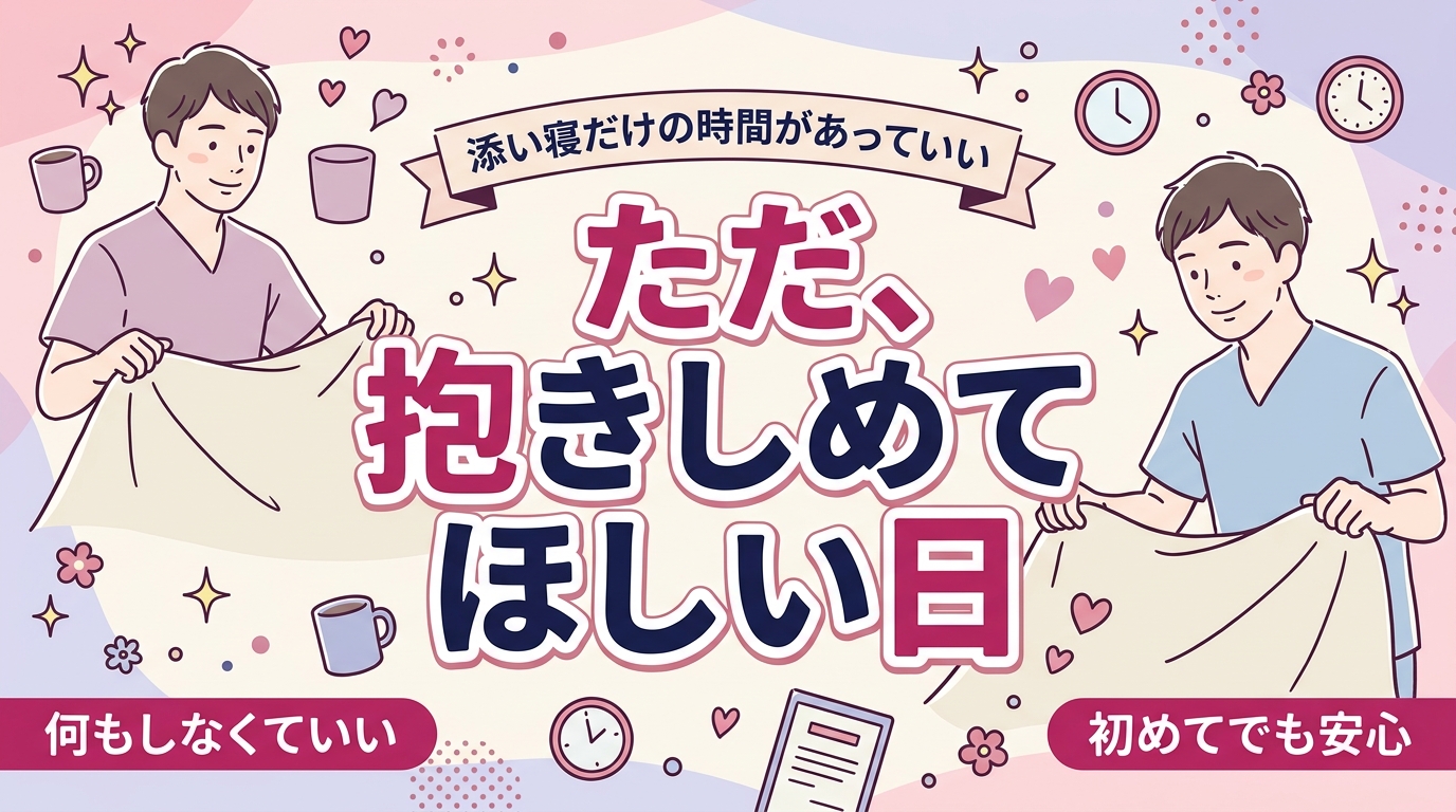 添い寝とハグだけでもいい｜女性用風俗の性的じゃない過ごし方