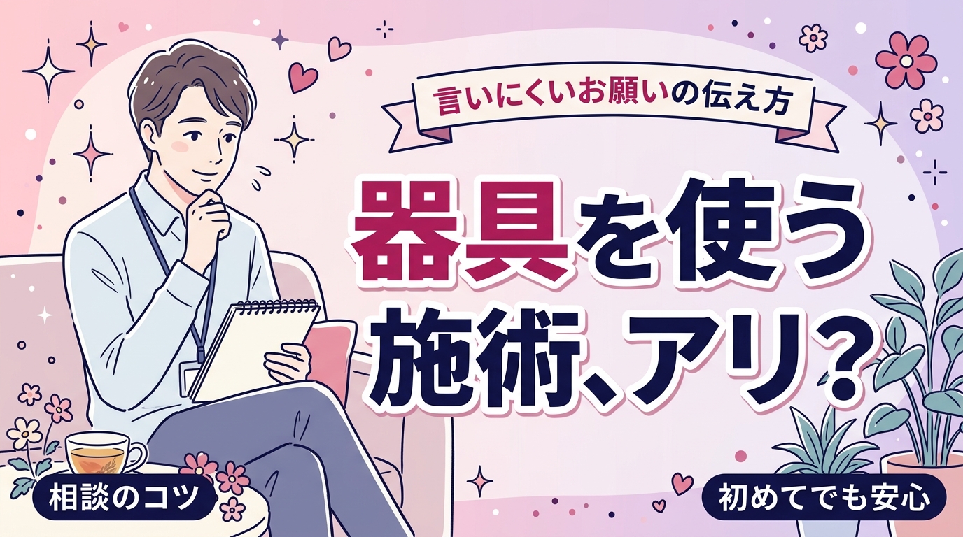 電マは女性用風俗で使える？器具を使う施術の考え方と相談のコツ