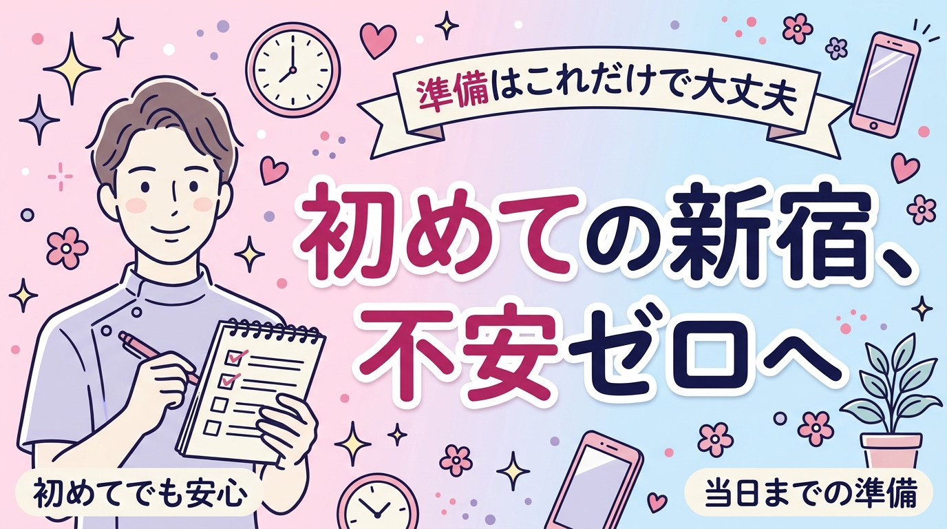 新宿で女性用風俗が初めての方へ｜不安をなくす準備チェック