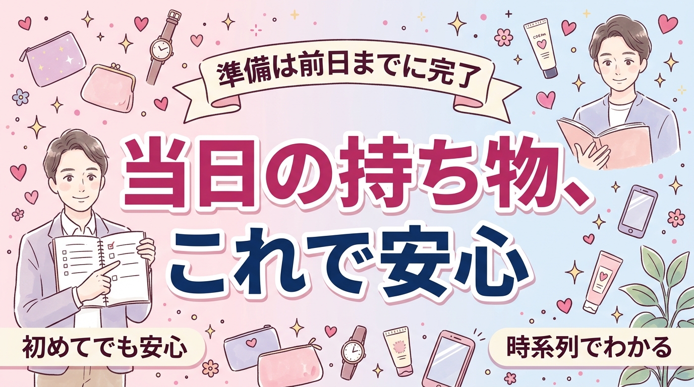 女性用風俗の持ち物リスト｜当日までの準備を時系列で解説