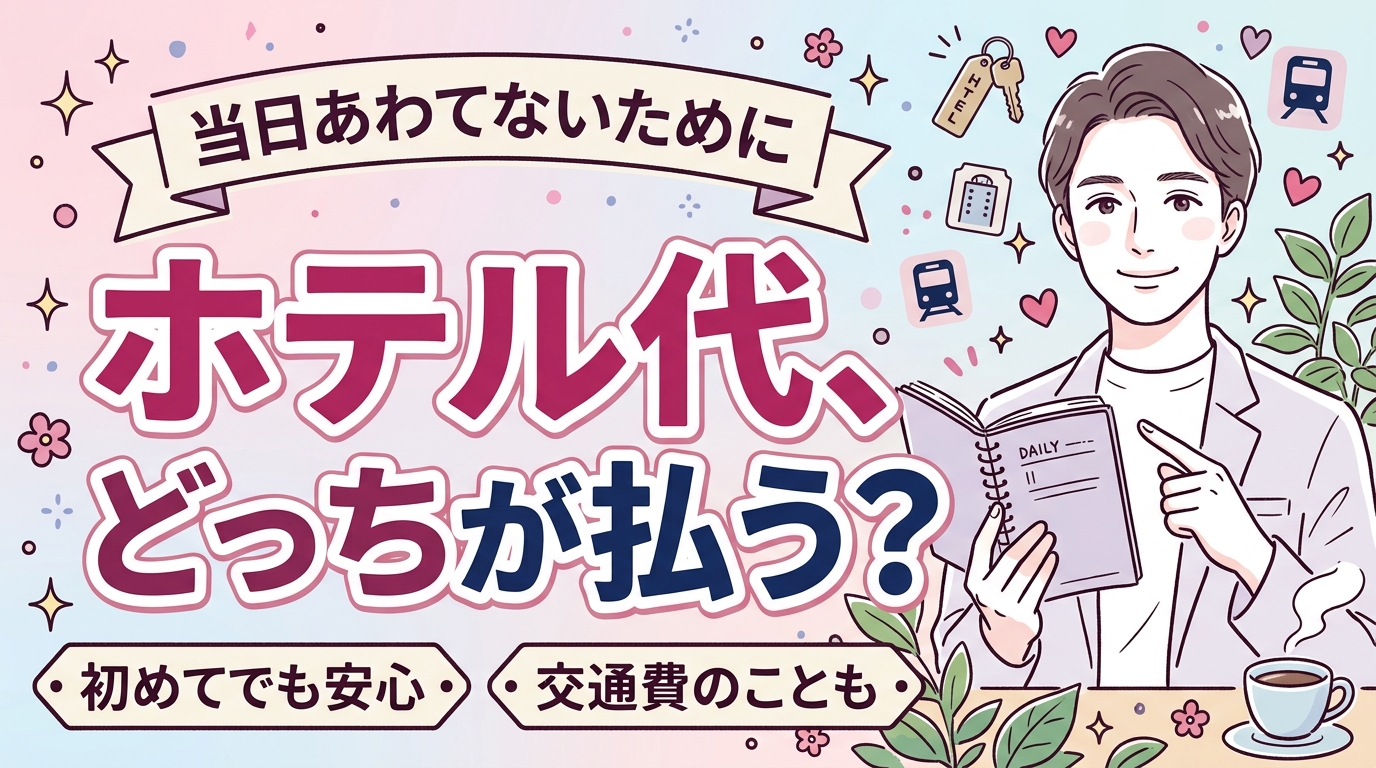 女性用風俗のホテル代は誰が払う？交通費の負担も解説