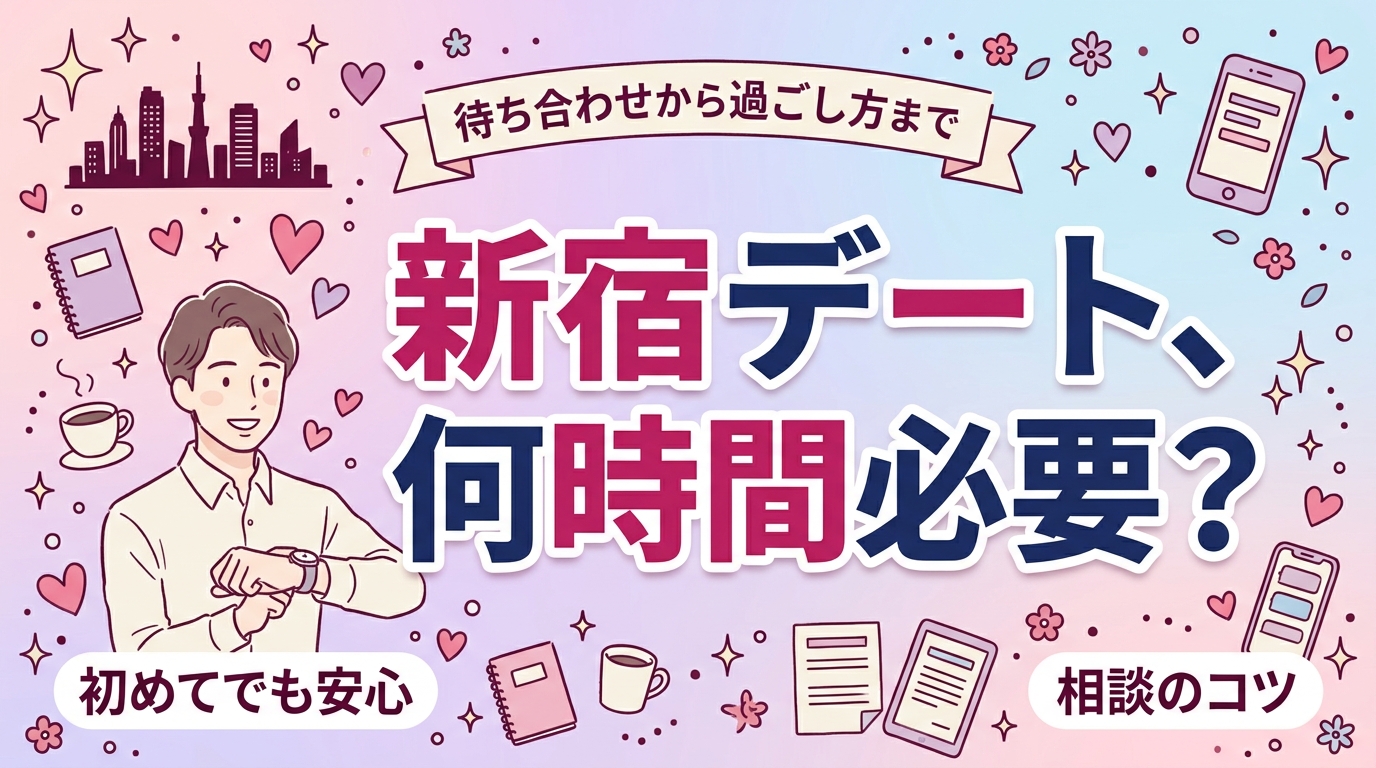 新宿でデートしながら女性用風俗を使うには｜時間配分と相談のコツ