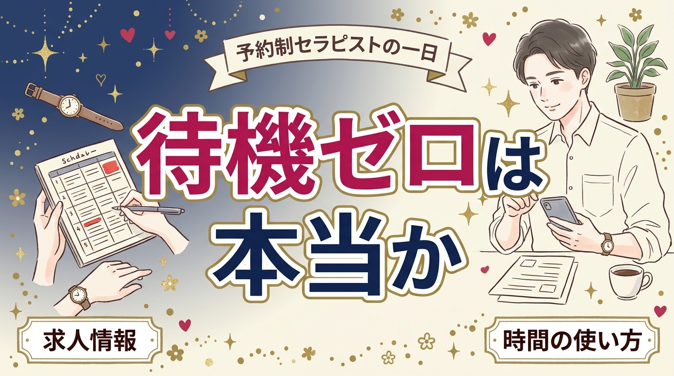 女風求人で「待機なし」は本当？事前予約制セラピストの時間術