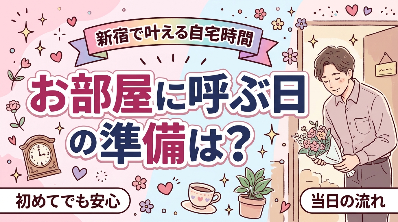新宿で女性用風俗を自宅に呼ぶには｜部屋の準備と当日の進め方