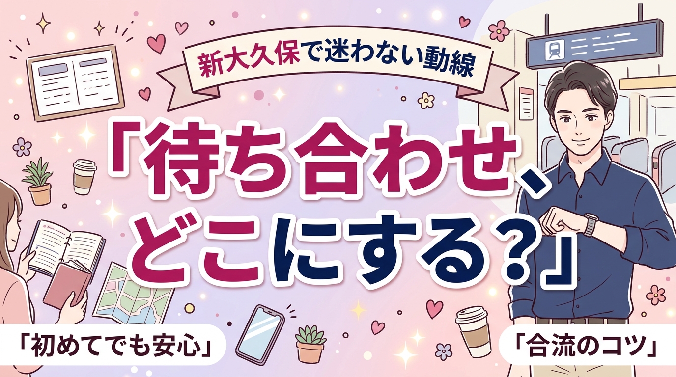 新大久保で女性用風俗を使うなら｜合流場所と移動の組み立て方