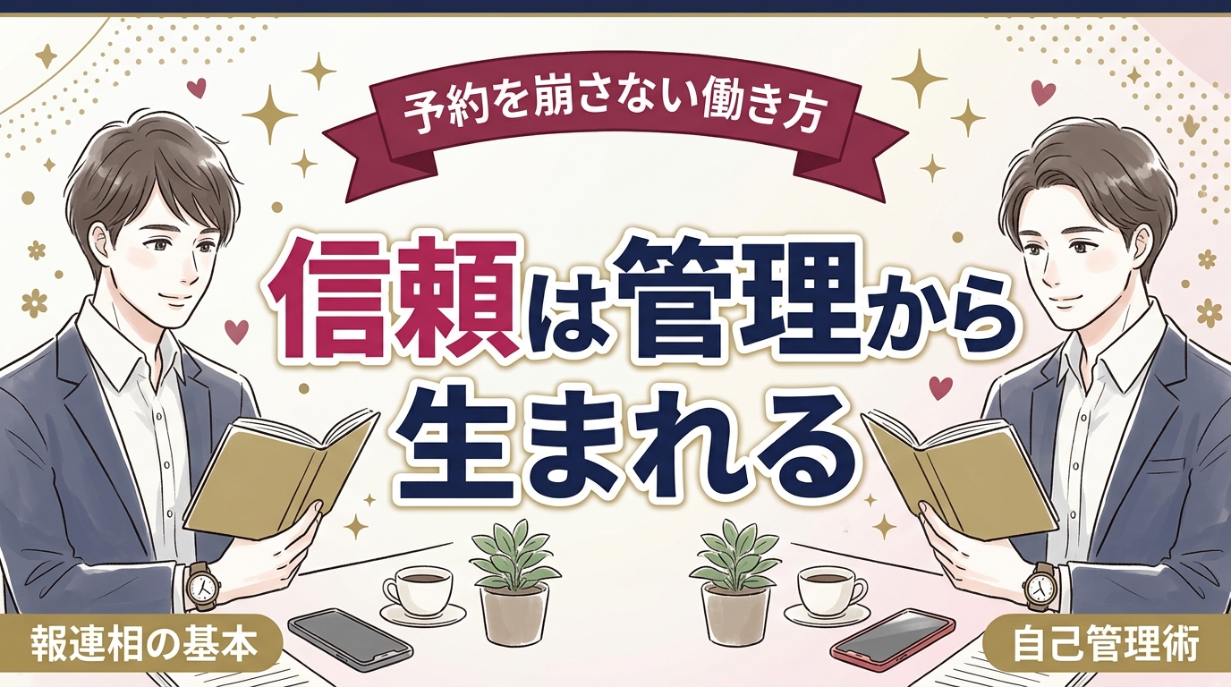 女風セラピストの報連相とスケジュール管理｜事前予約制で崩さない自己管理術