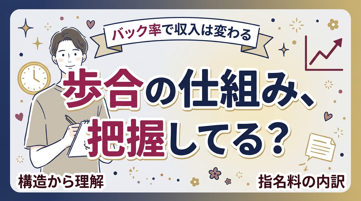 女風セラピストの完全歩合の仕組み｜バック率とコース指名料の関係