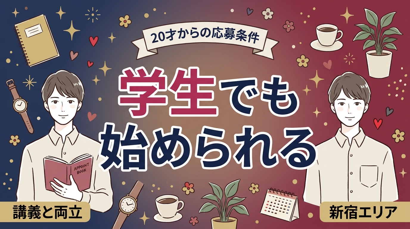 新宿の女風求人は学生でも働ける？20才からの応募条件と講義との両立