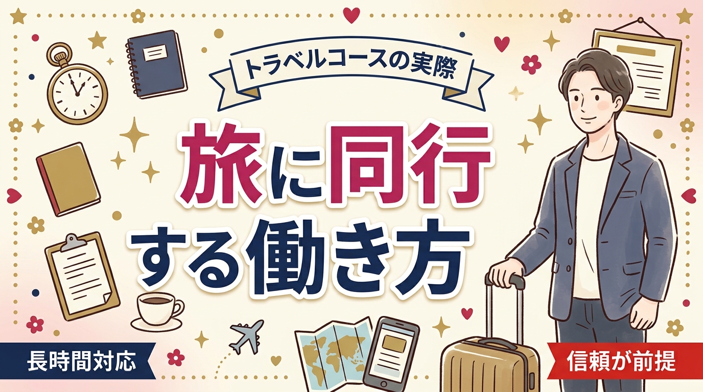 女風セラピストのトラベルコースとは？旅に同行する働き方の実際