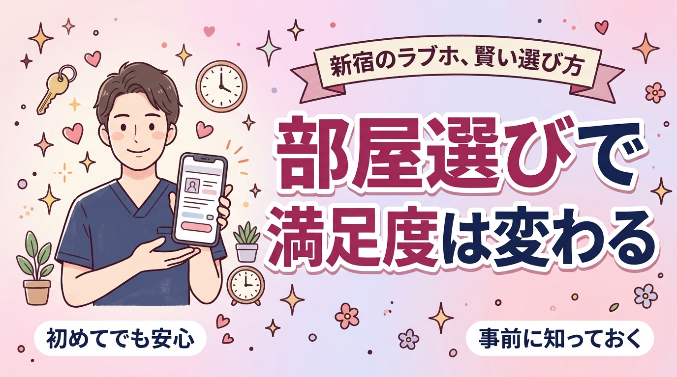 新宿のラブホを安く賢く選ぶ｜女性用風俗の部屋選び方