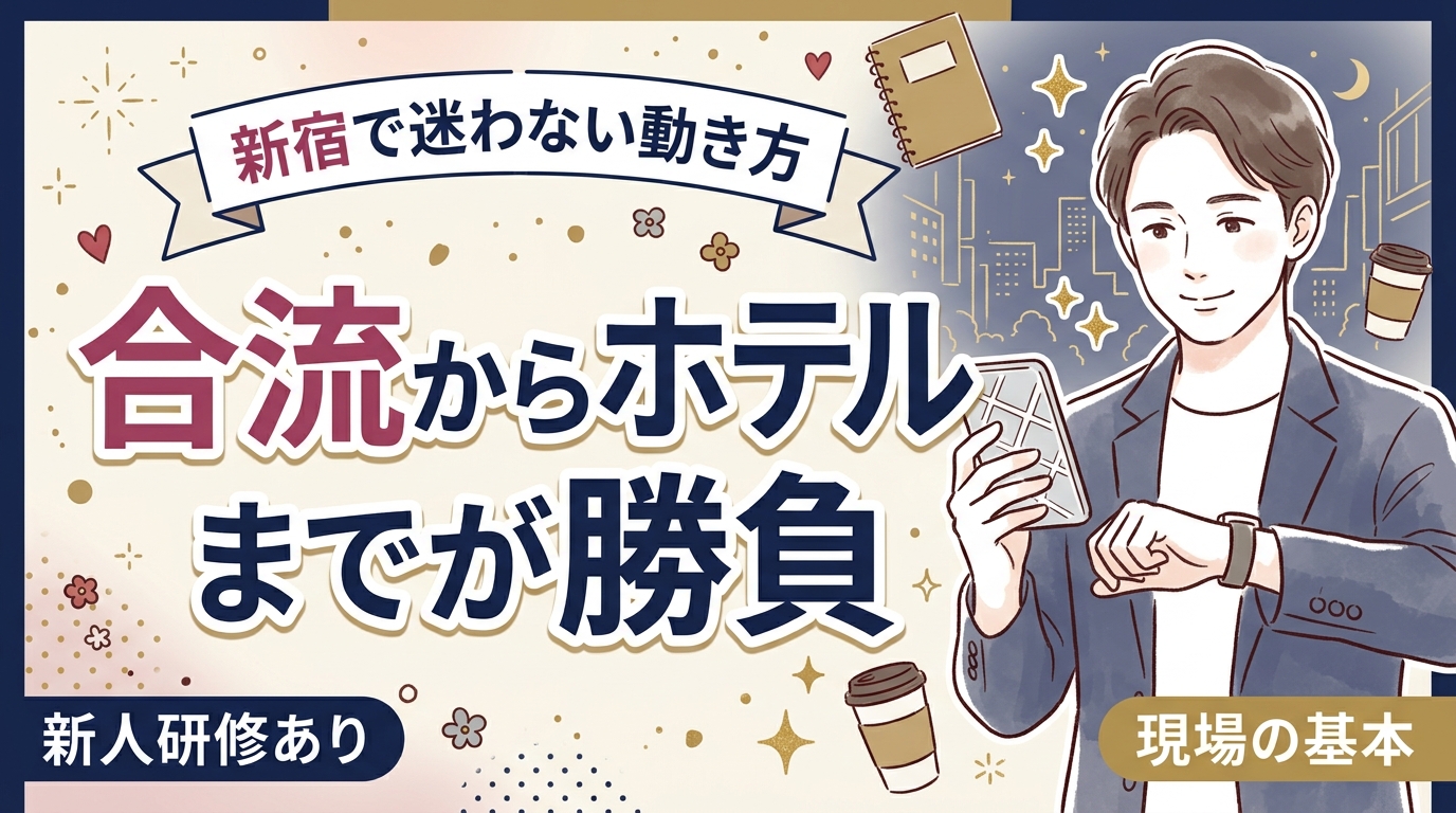 新宿の女風で待ち合わせからホテル選びまで｜セラピストの動き方