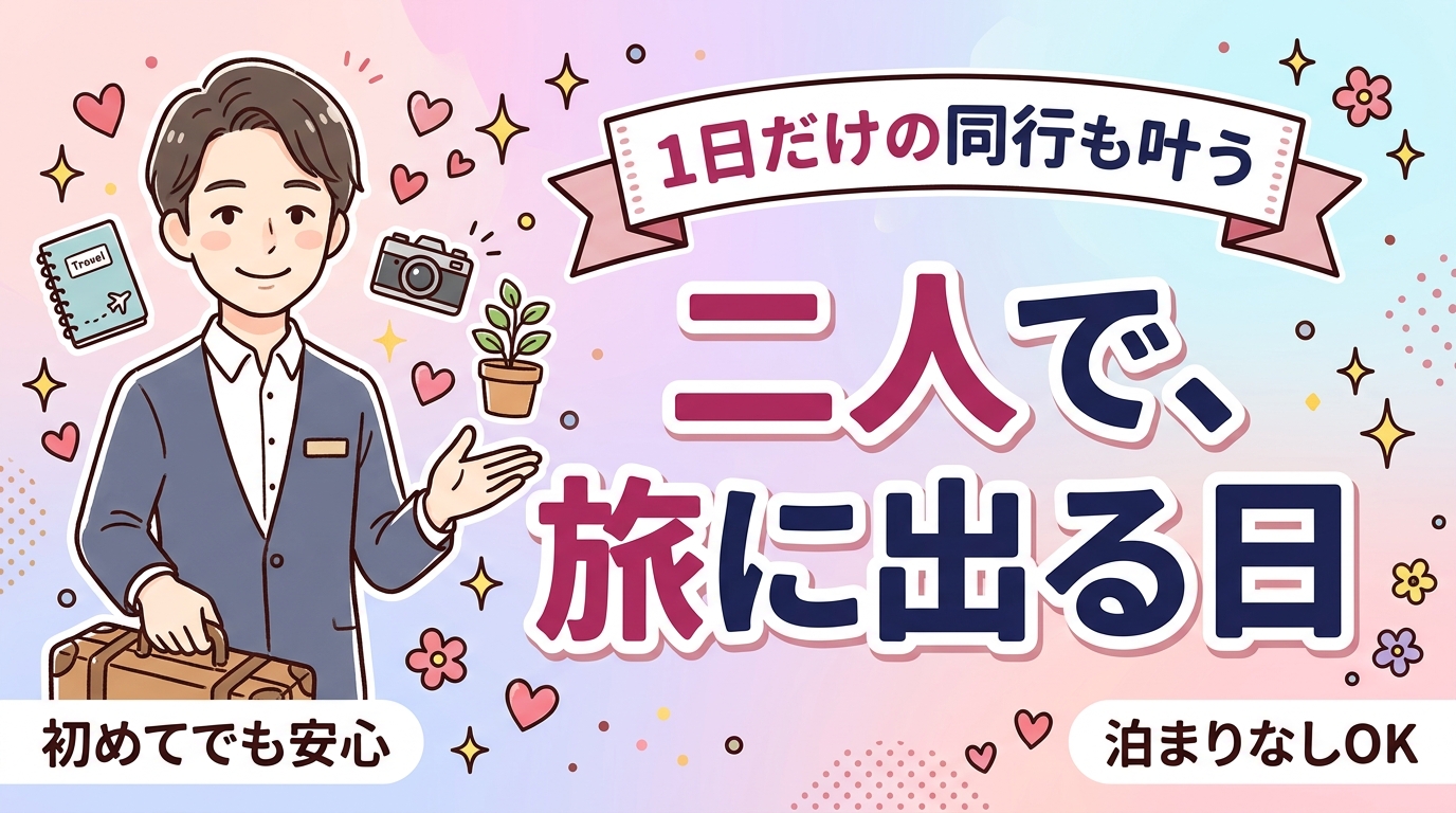 トラベルコースとは？女性用風俗で1日から旅に同行