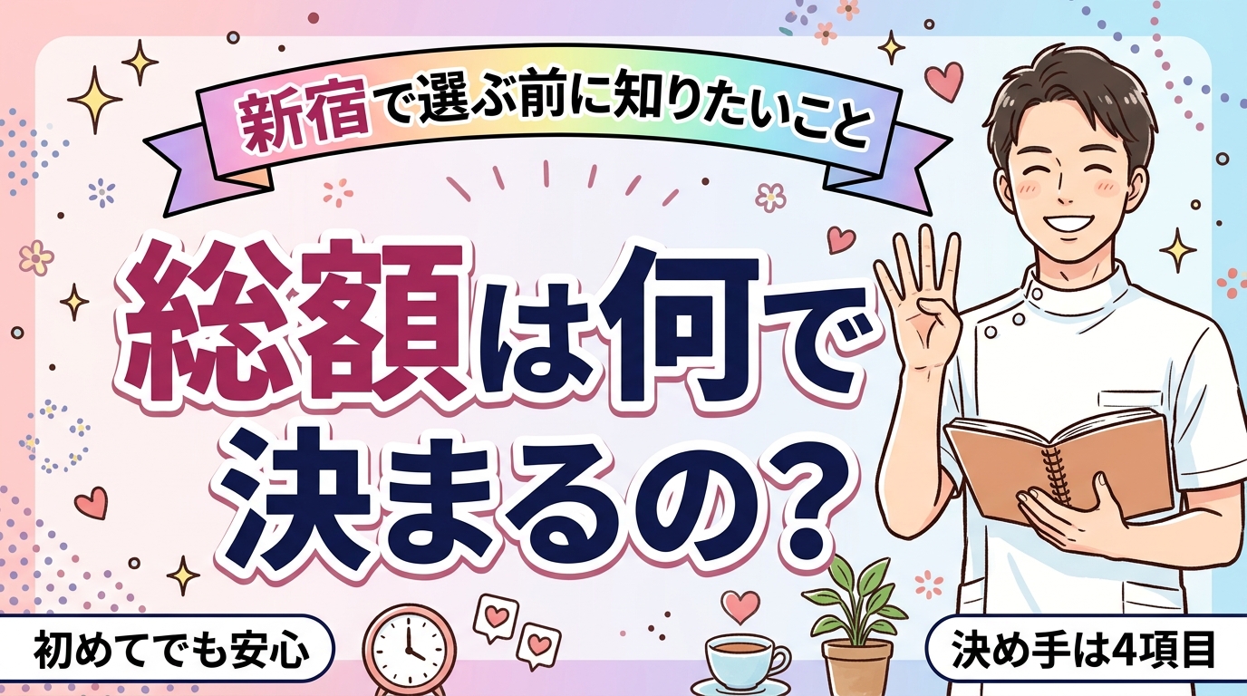 新宿 女性用風俗の相場の考え方｜総額を決める4項目