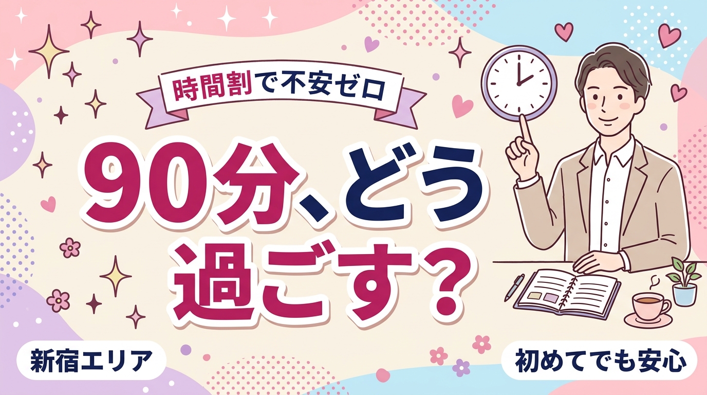 新宿で性感コース90分の過ごし方｜開始から退室までの時間割