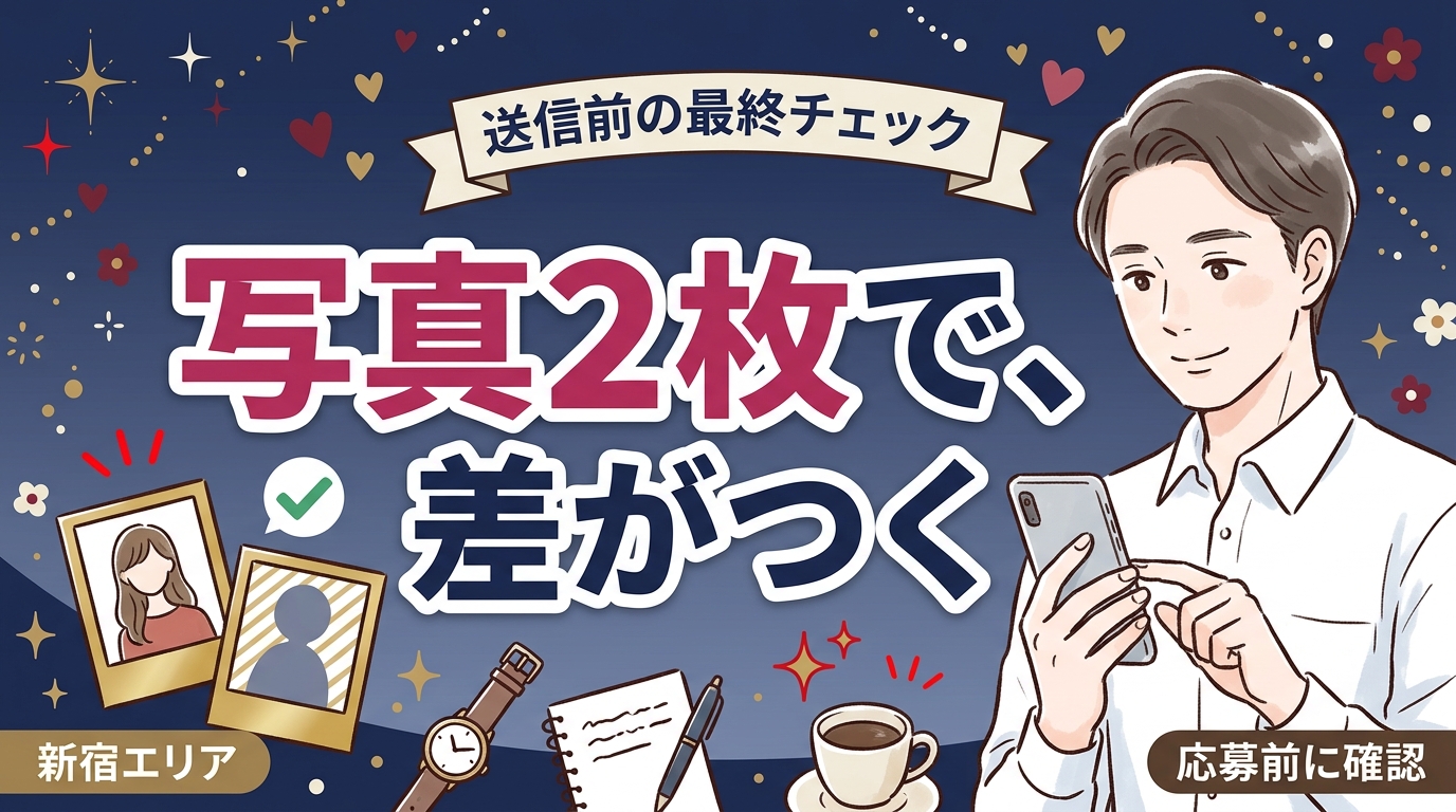新宿の女風求人の応募フォーム｜写真2枚の準備と送信前チェック