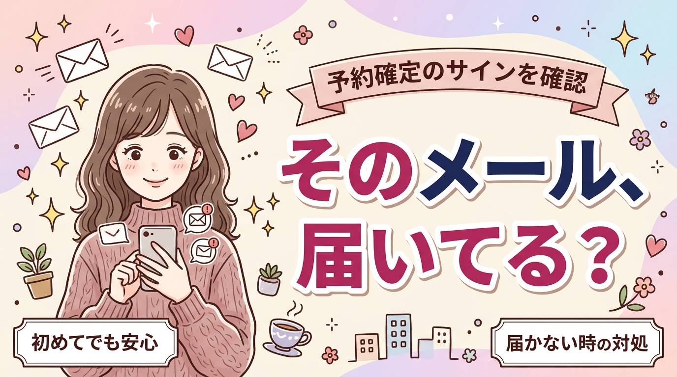 女性用風俗の予約完了メールで確定｜届かない時の対処