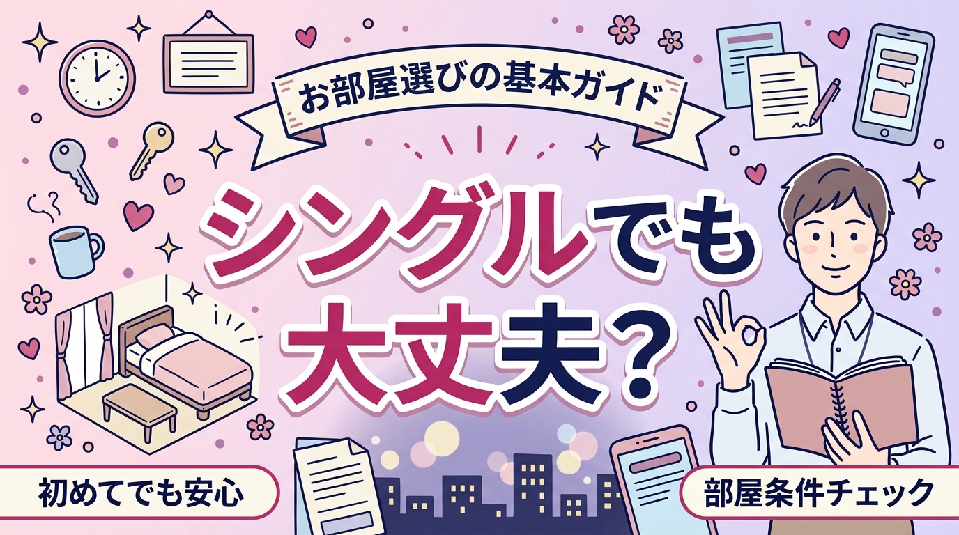 女性用風俗でシングルルームは利用できる？部屋条件と選び方