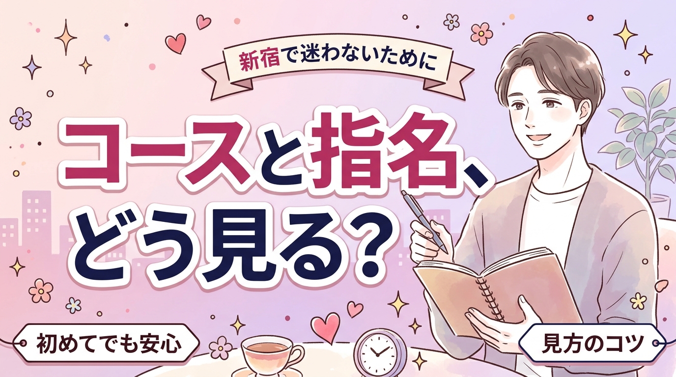 新宿の女風は料金の見方が鍵｜コース＋指名料の読み解き