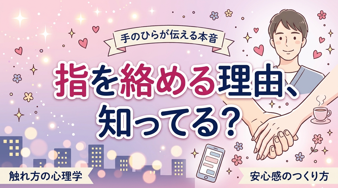 恋人つなぎの心理とは？手の触れ方が生む安心感を解説