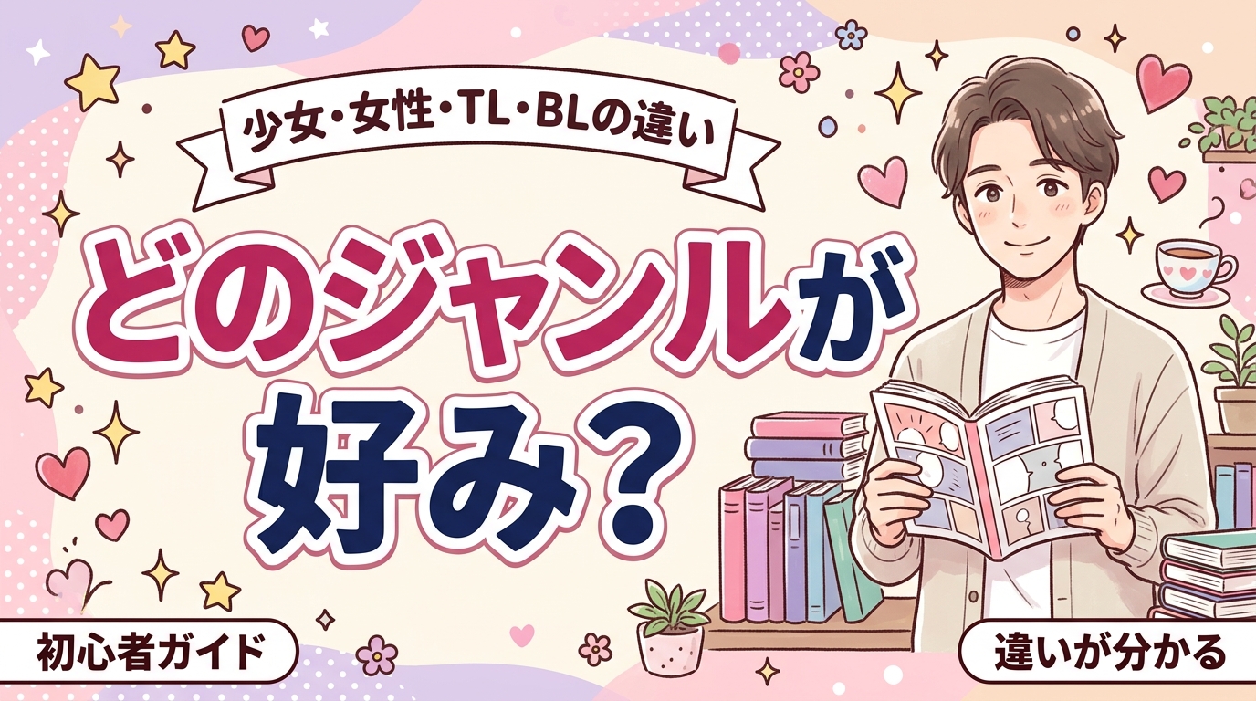 女性向け漫画の種類まとめ｜少女・女性・TL・BLの違い