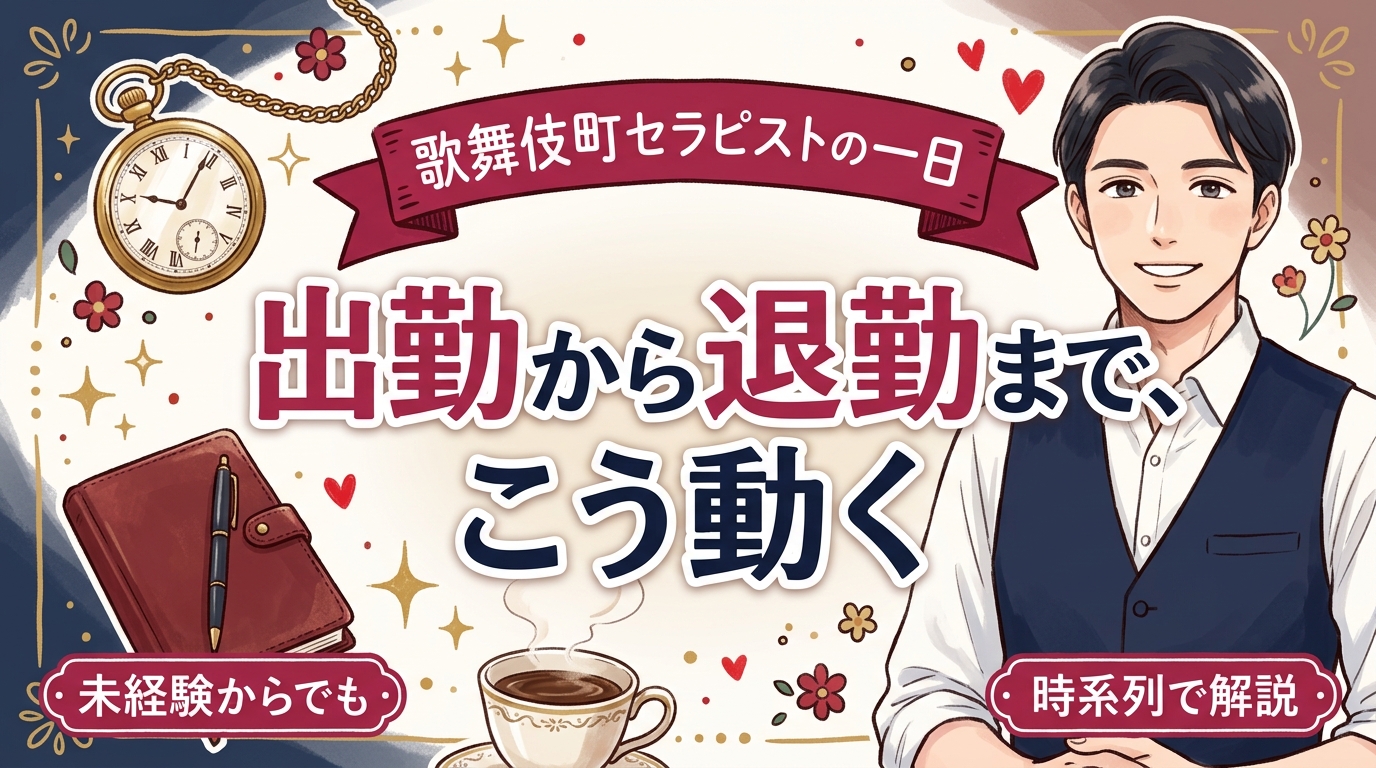 歌舞伎町の女風セラピスト｜当日の動き方を時系列で解説