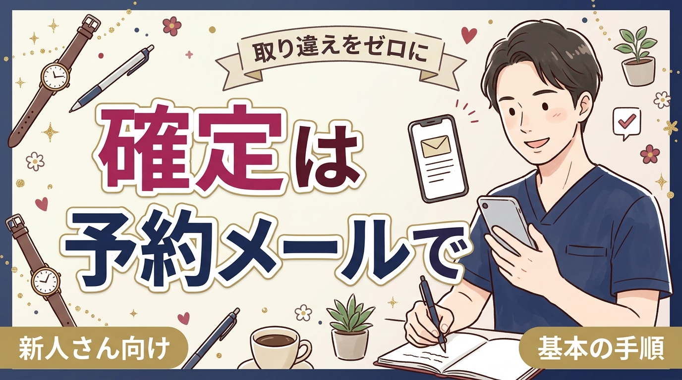 女風の予約完了メールで確定｜セラピストが取り違えない手順