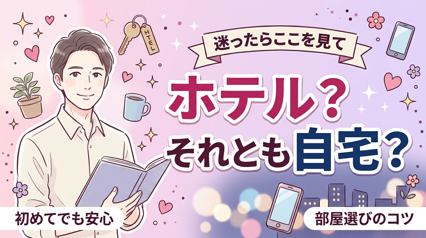 女性用風俗はどこでできる？ホテルと自宅の選び方と部屋条件