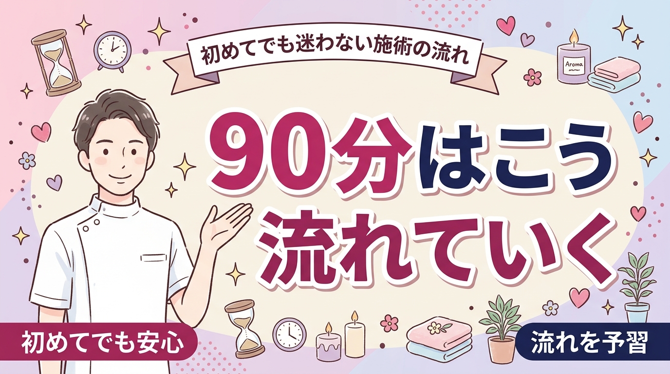 性感マッサージの流れと内容を解説｜90分コースの組み立て方