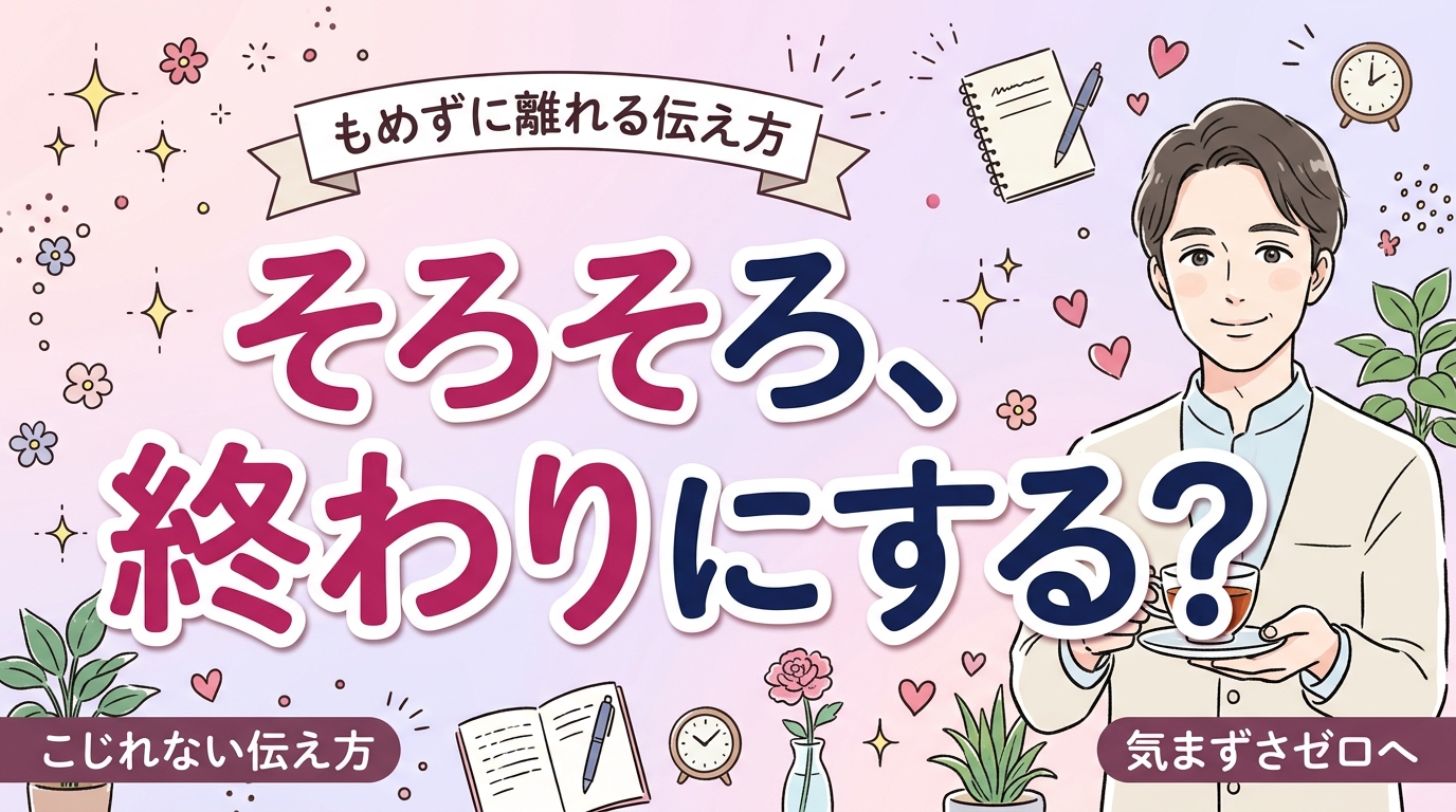 セフレを辞めるときの伝え方｜後腐れを減らす整理術