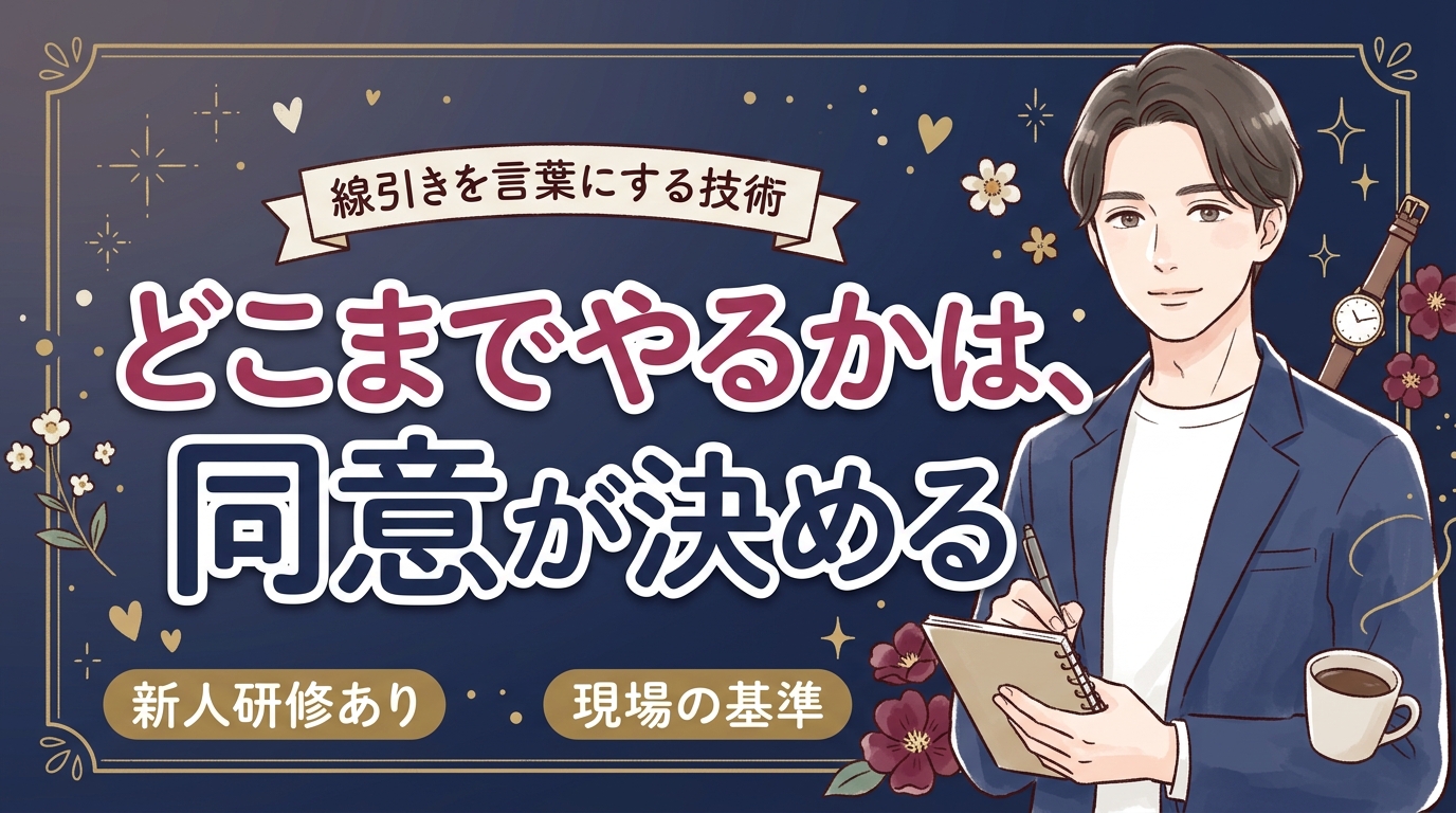 女風はどこまで対応するのか？セラピストの線引きと同意の取り方