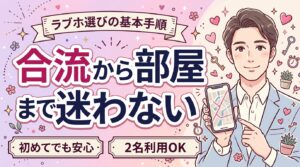 ラブホの近くの探し方｜合流地点から2名利用可の部屋を選ぶ手順