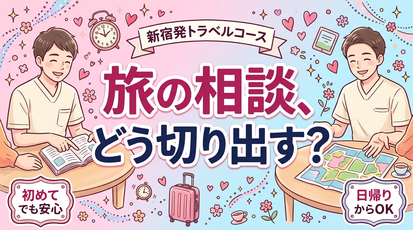 新宿発トラベルコースの相談のしかた｜1日から行く旅の決め方