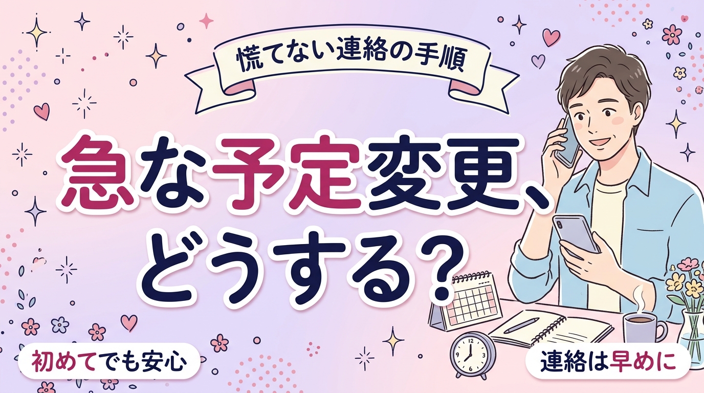 新宿の女性用風俗で予約変更・キャンセルをしたいとき｜連絡先と手順