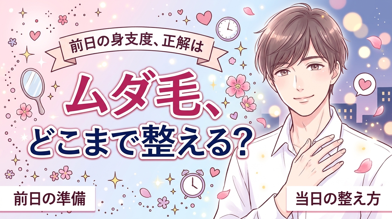 女風の前日にムダ毛処理は必要？身支度の基準と当日の整え方