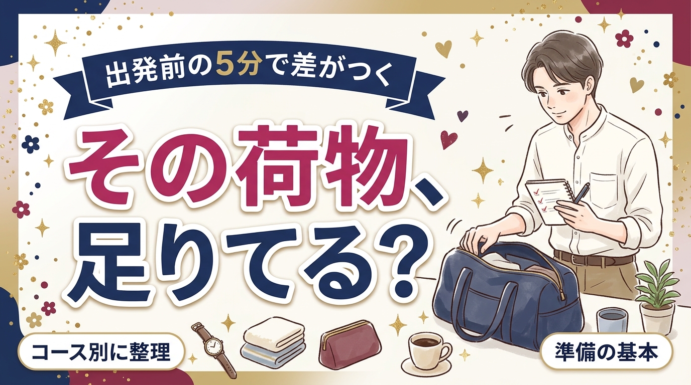 女風セラピストの持ち物・準備リスト｜コース別の荷造り手順